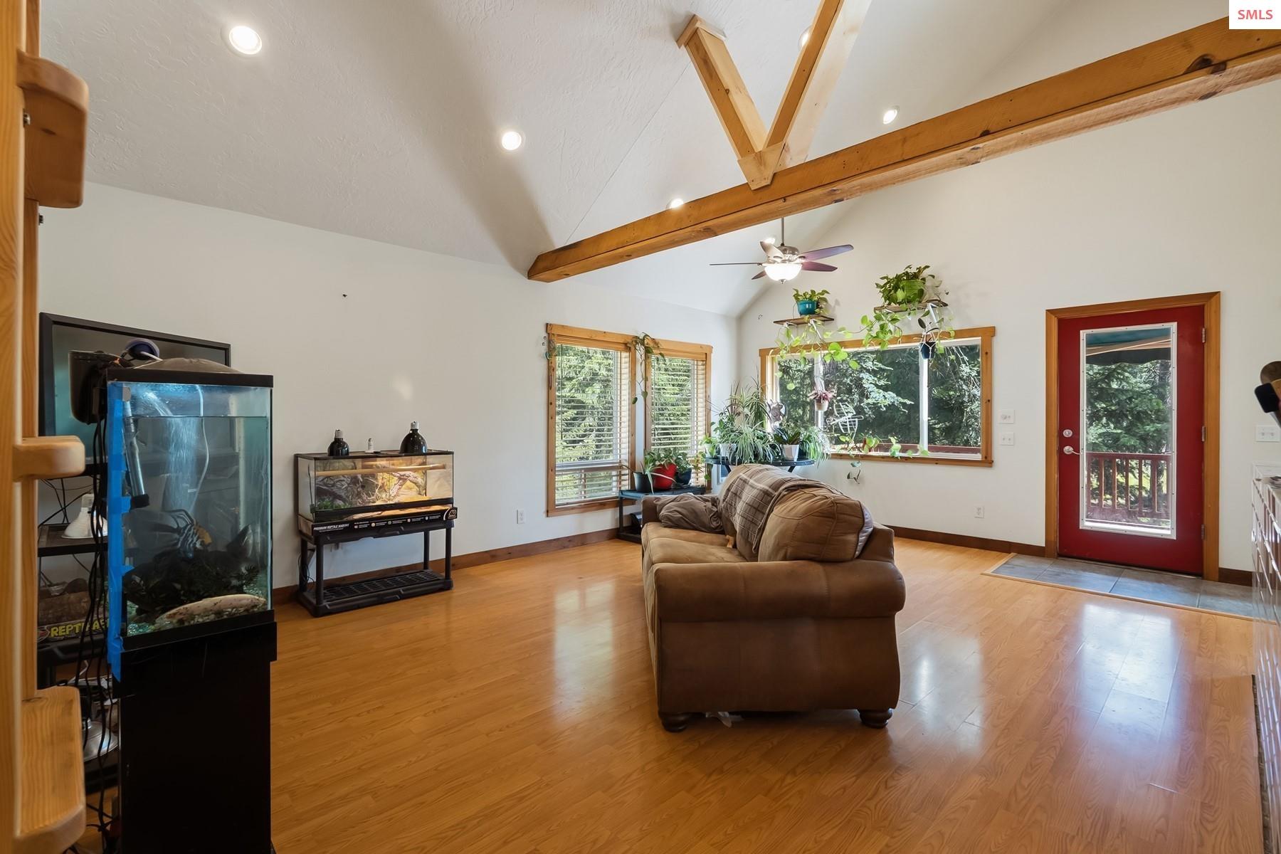 2206 Gypsy Bay Road Sagle, ID 83860 - Photo 4 of 42 High Vaulted Ceilings offer an airy and bright space to enjoy