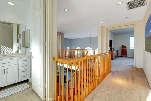 a view of a kitchen from the hallway