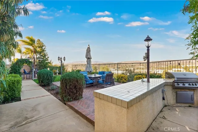 a view of a terrace with a sink