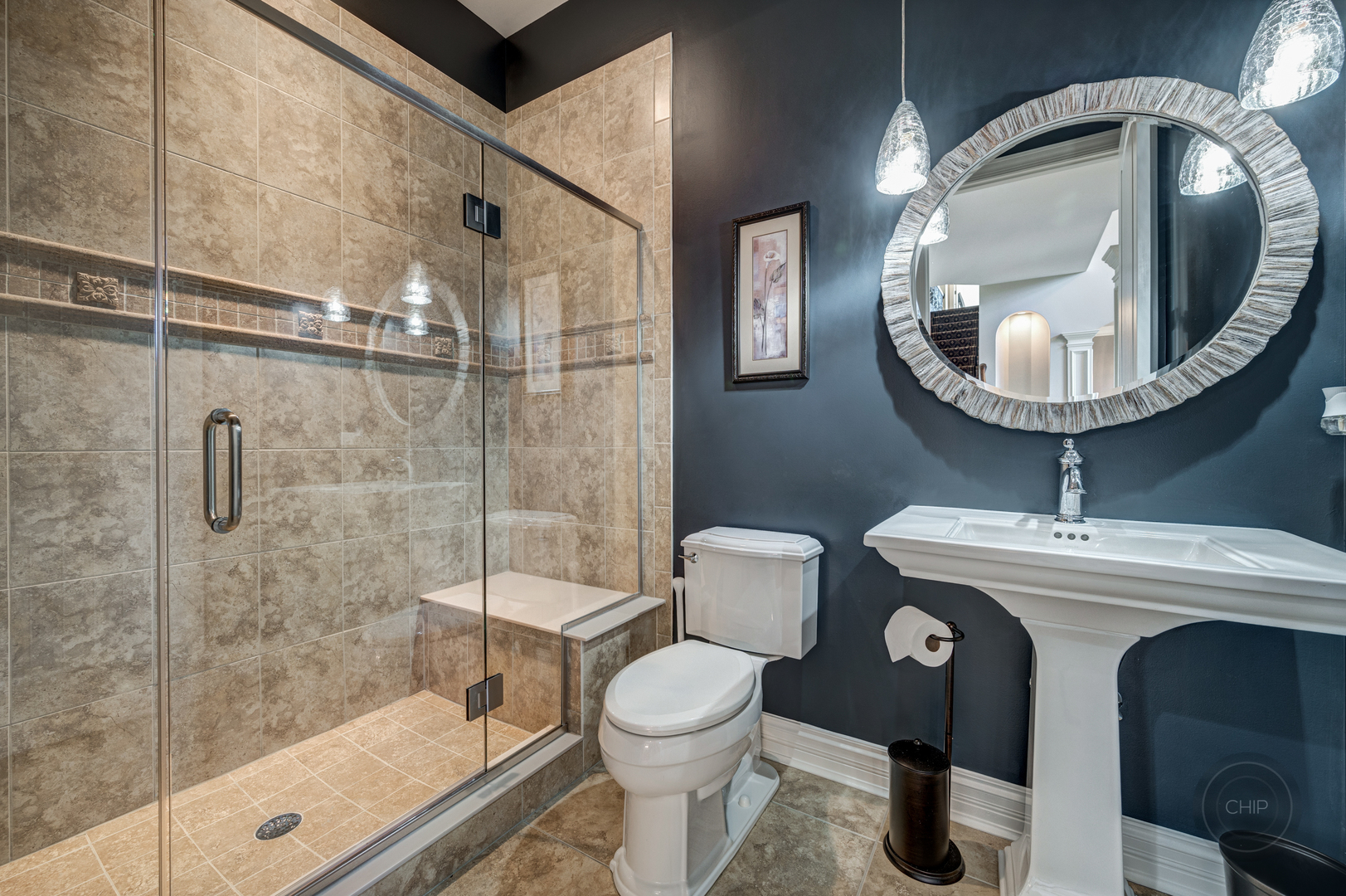 4603 Corktree Road Naperville, IL 60564 - Photo 23 of 61 a bathroom with a toilet and a mirror