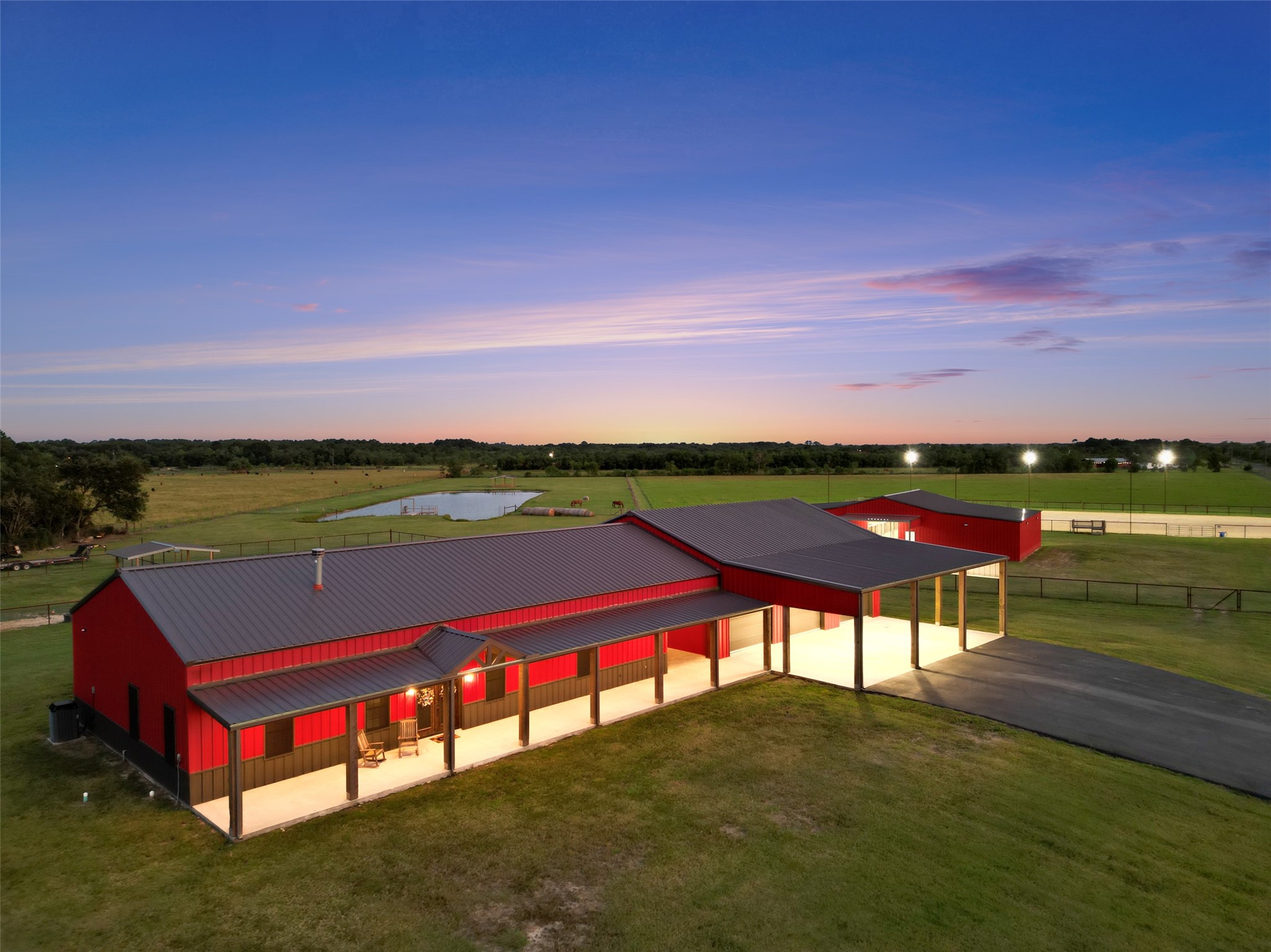 1402 Eagle Ferry Road Anahuac, TX 77514 - Photo 12 of 48 a view of a big room with wooden floor and city view