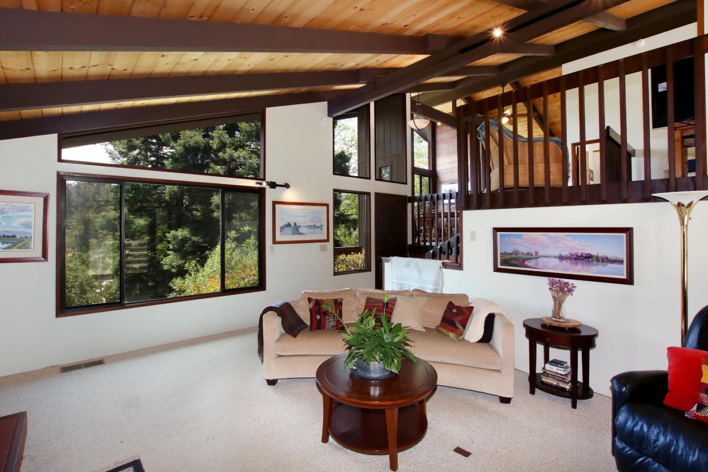 17 Pleasant Heights Drive Aptos, CA 95003 - Photo 12 of 21 a living room with furniture and a potted plant