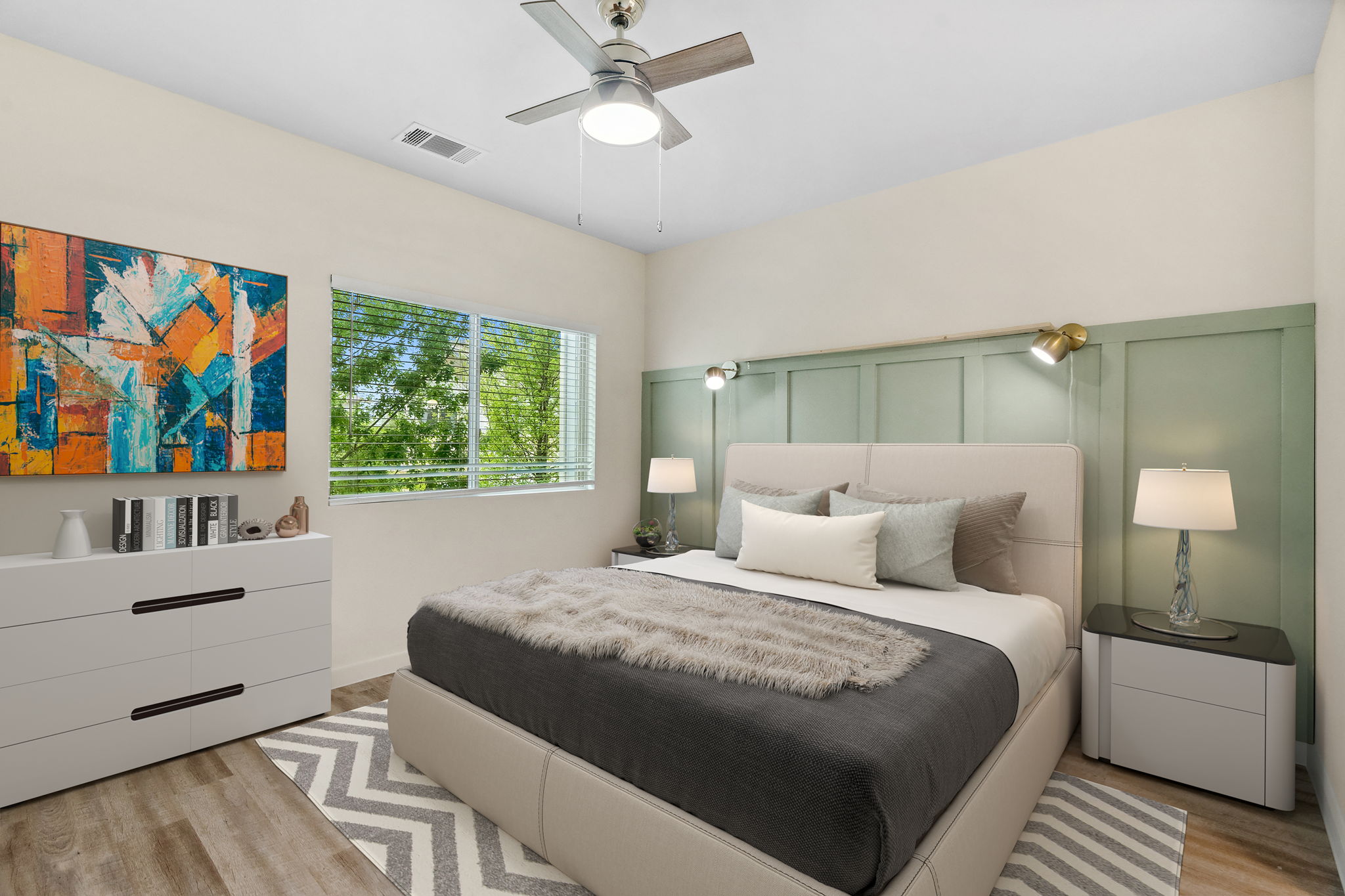 7805 Cooper Lane, Unit 606 Austin, TX 78745 - Photo 19 of 35 a bedroom with a large bed and a window