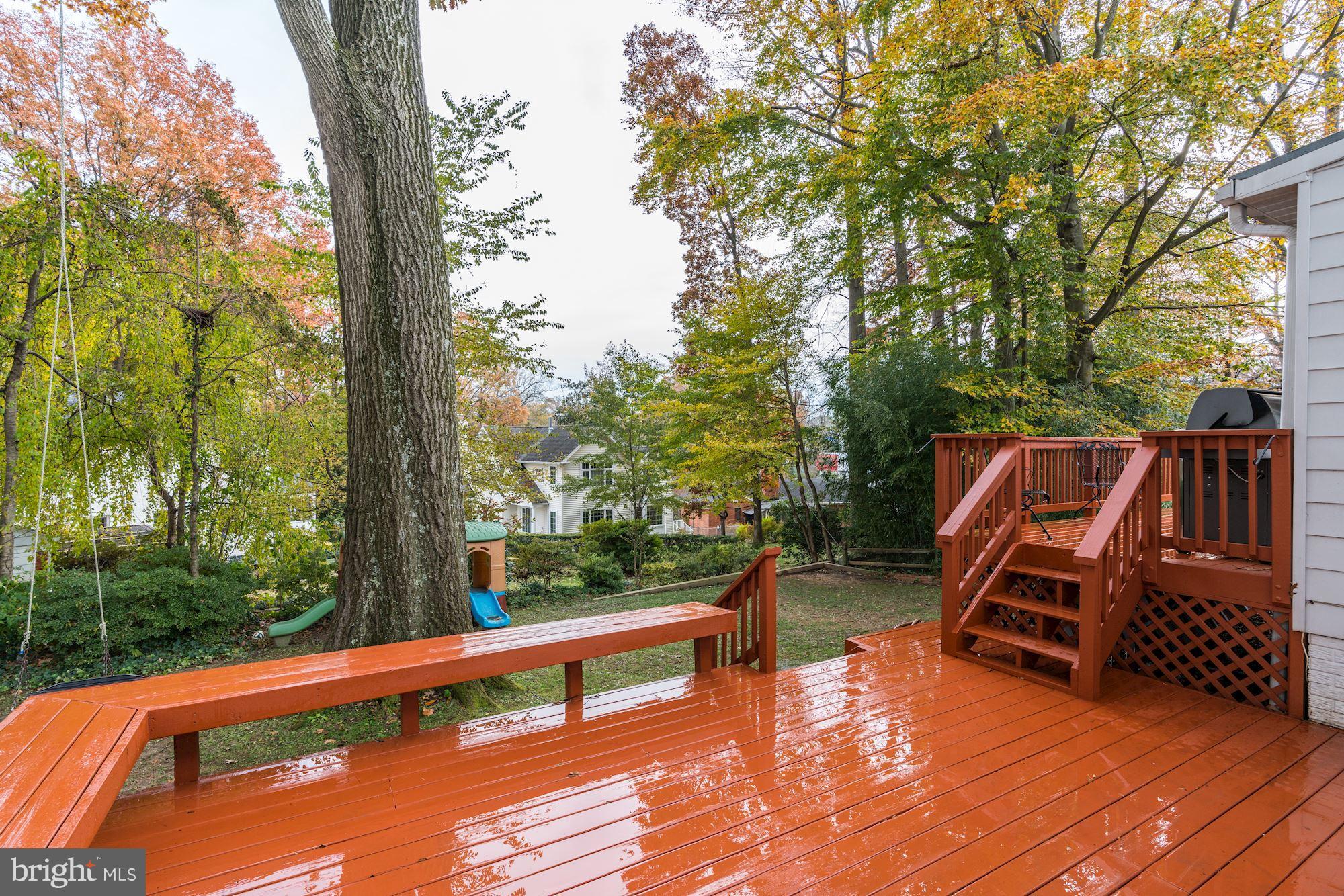 5606 Chesterbrook Road Bethesda, MD 20816 - Photo 16 of 29 2 tiered deck overlooking backyard