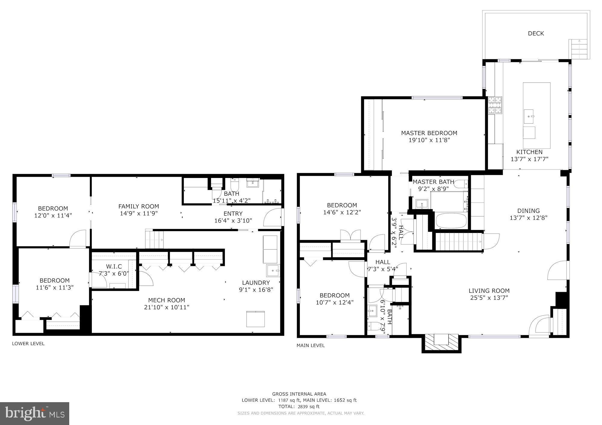 5606 Chesterbrook Road Bethesda, MD 20816 - Photo 29 of 29 Side by Side Floor Plan