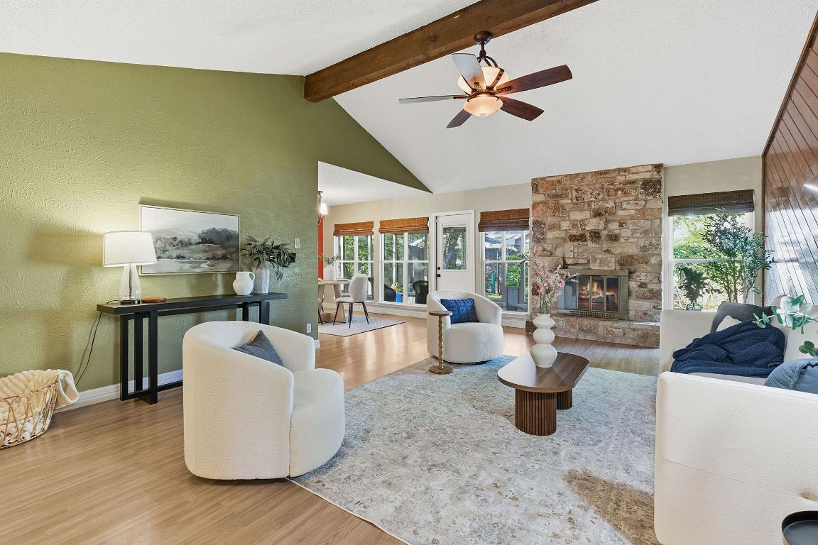 4706 Cap Rock Drive Austin, TX 78735 - Photo 5 of 40 a living room with furniture and a large window