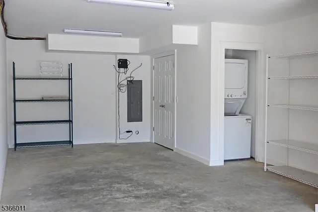 an empty room with closet