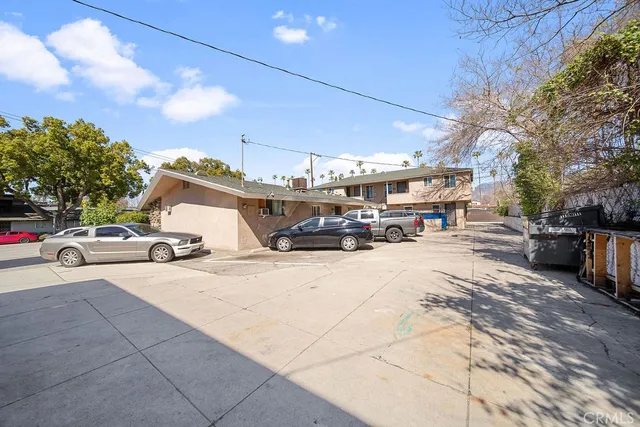 a car parked on the side of a street