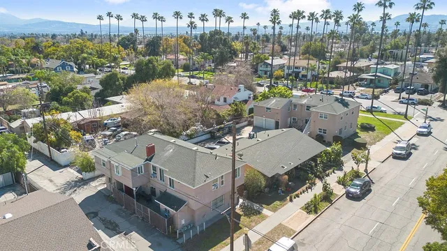 a aerial view of a house