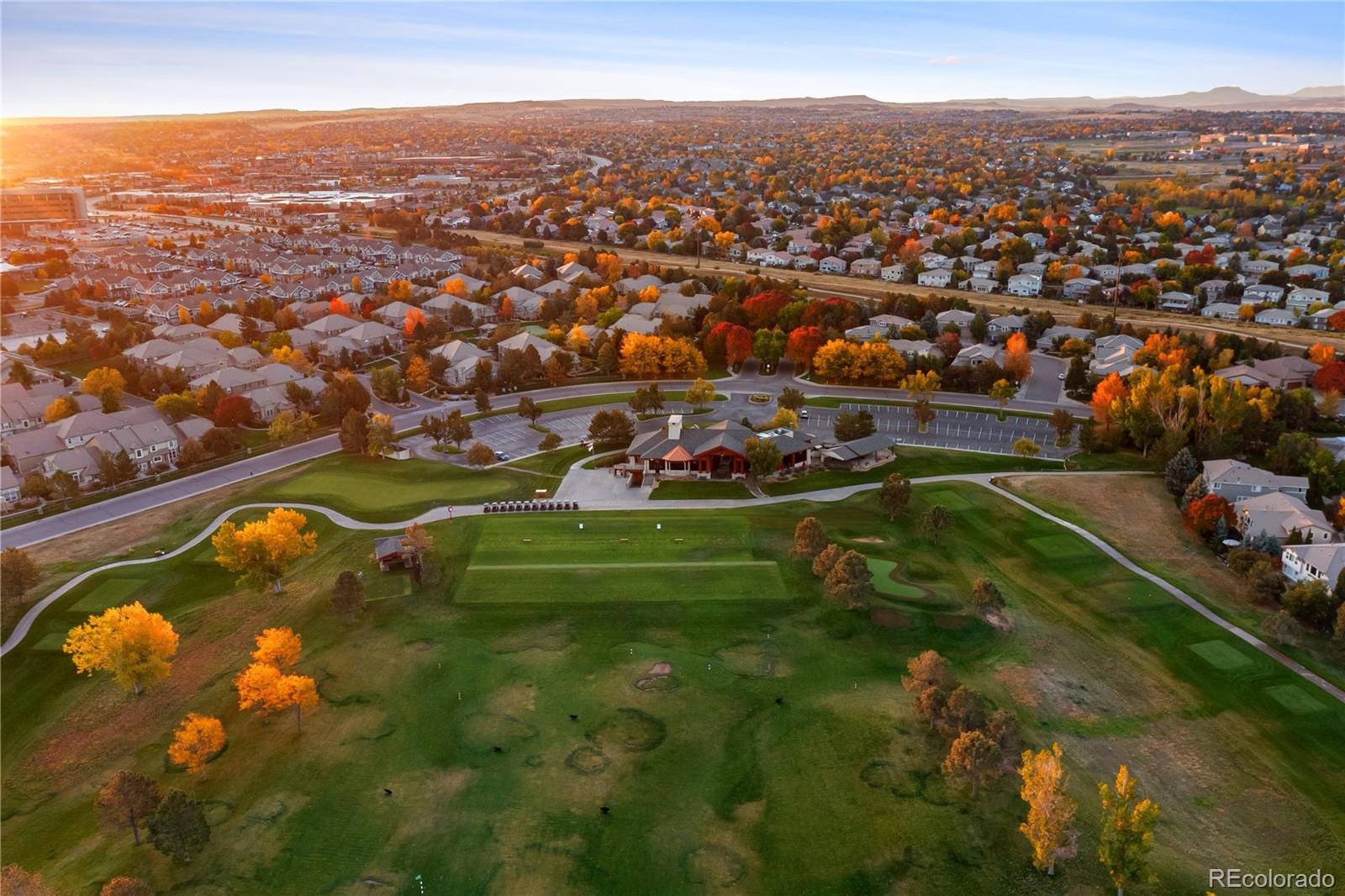 2836 Rockbridge Circle Highlands Ranch, CO 80129 - Photo 45 of 50 an aerial view of residential houses with outdoor space