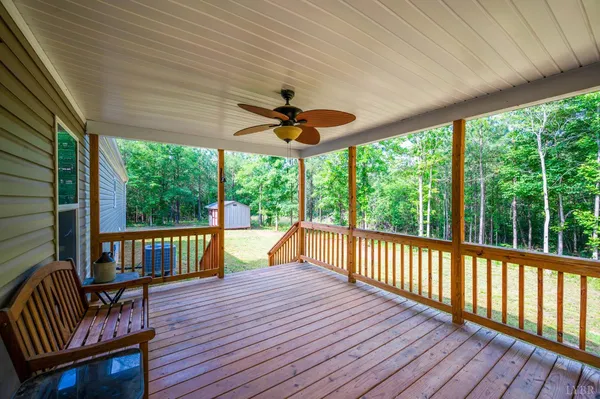 a view of porch with seating space
