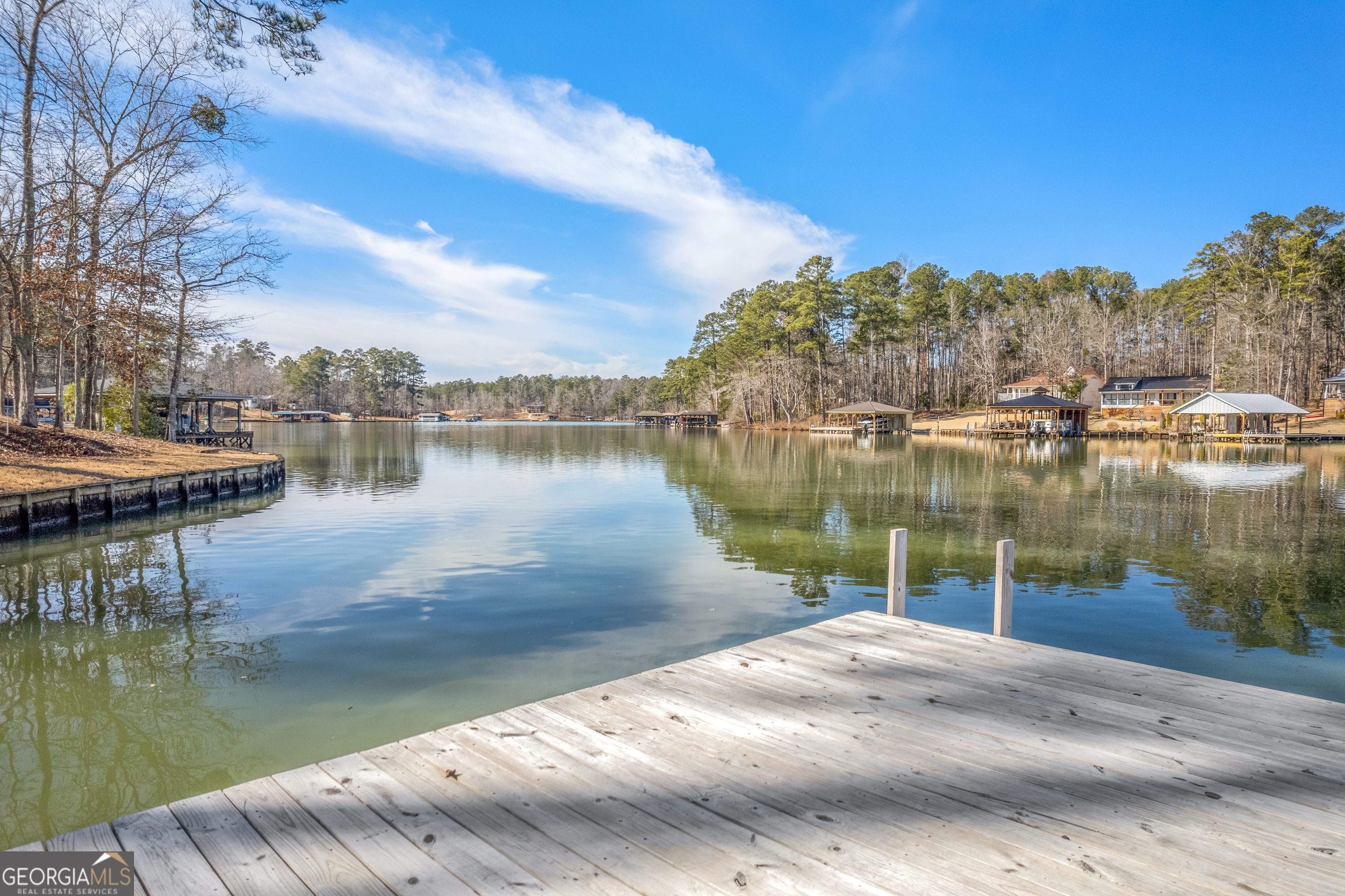 188 Sunhaven Lane Sparta, GA 31087 - Photo 60 of 63 a view of a lake with houses