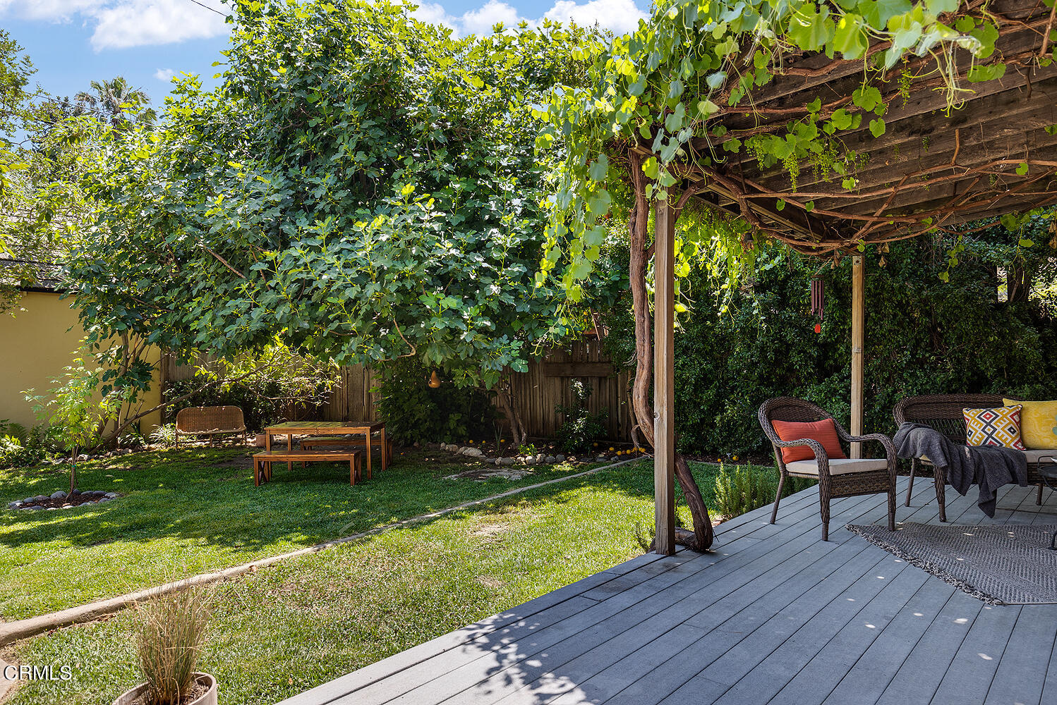 604 Douglas Street Pasadena, CA 91104 - Photo 36 of 41 a view of backyard with seating space and trees