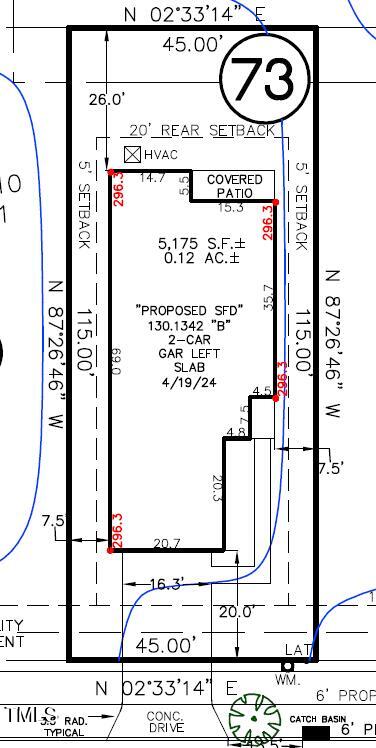 2672 Princess Tree Drive Raleigh, NC 27616 - Photo 7 of 9 lot 73 TP plot plan