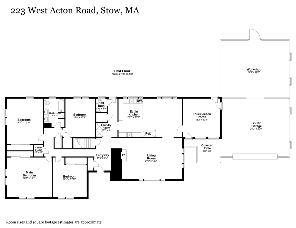 233 West Acton Road Stow, MA 01775 - Photo 39 of 41 a picture of a floor plan