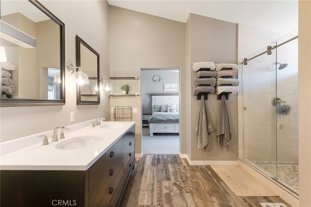3843 San Gabriel Street Simi Valley, CA 93063 - Photo 35 of 52 a bathroom with a sink a toilet and shower