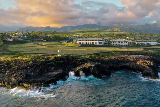 a view of a lake with a mountain