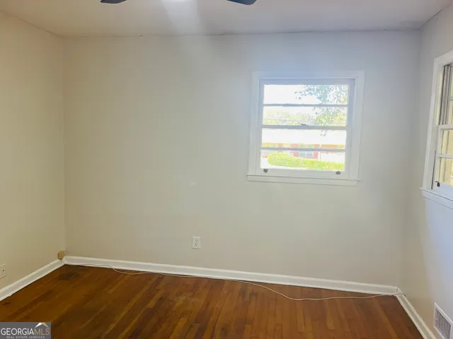 an empty room with a window