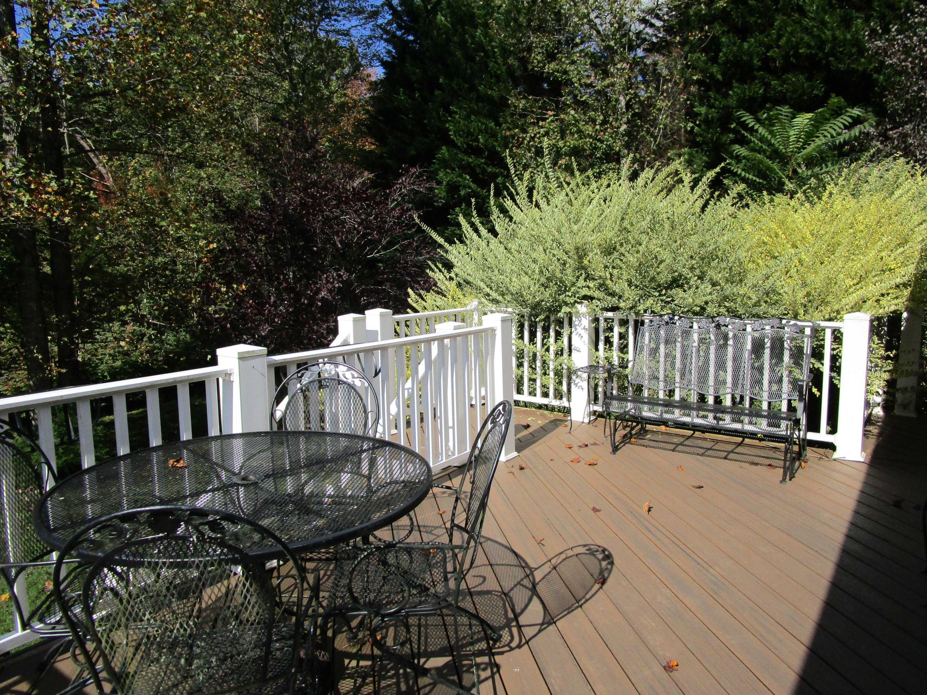 520 Green Level Road Boones Mill, VA 24065 - Photo 37 of 43 a view of balcony with wooden floor and outdoor seating