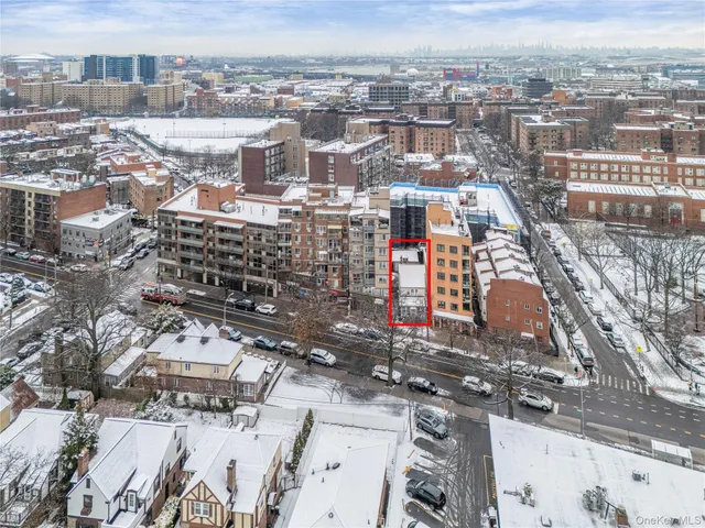 a view of a building with many windows