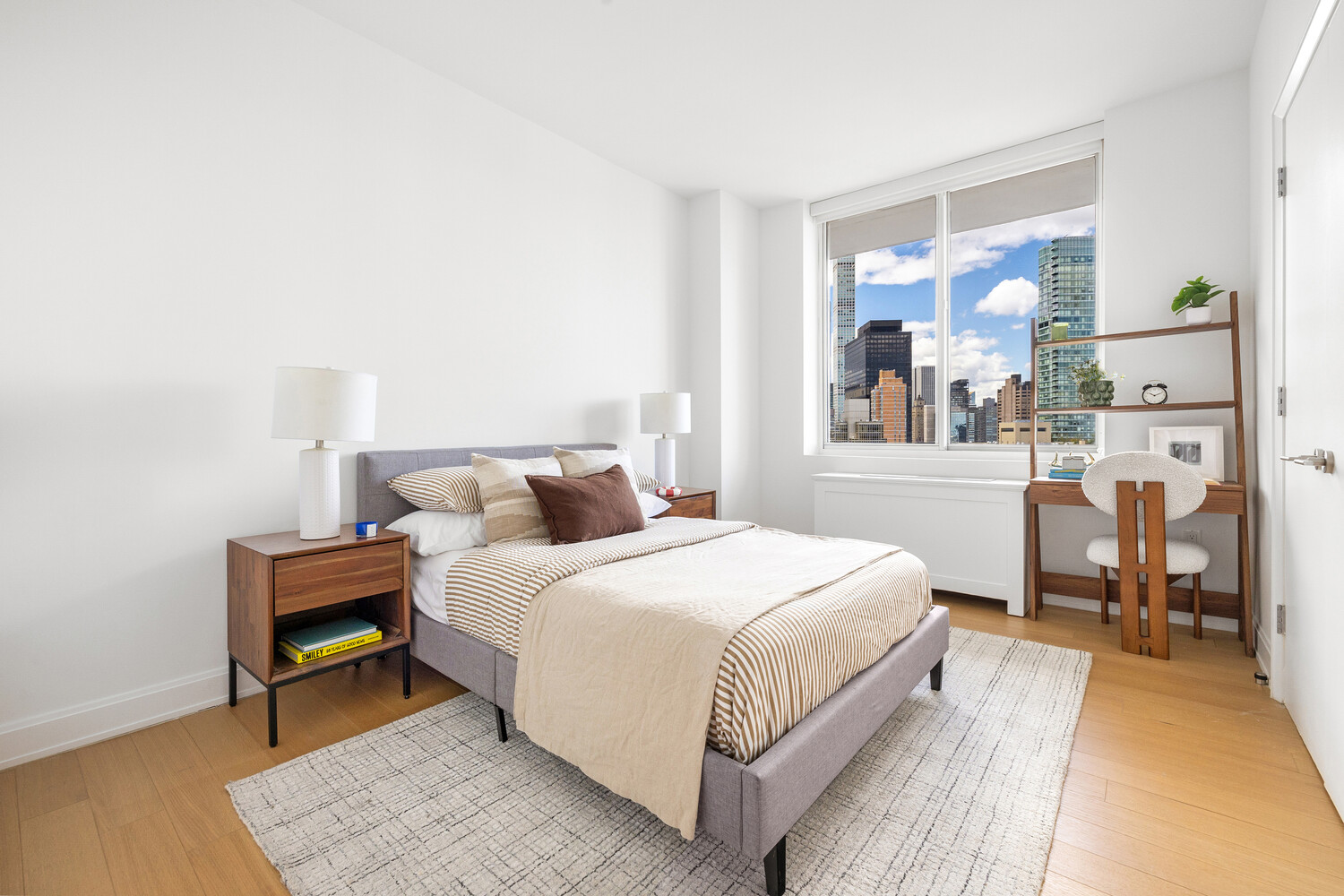 420 East 54th Street, Unit PH6 Manhattan, NY 10022 - Photo 8 of 10 a bedroom with a bed and a table