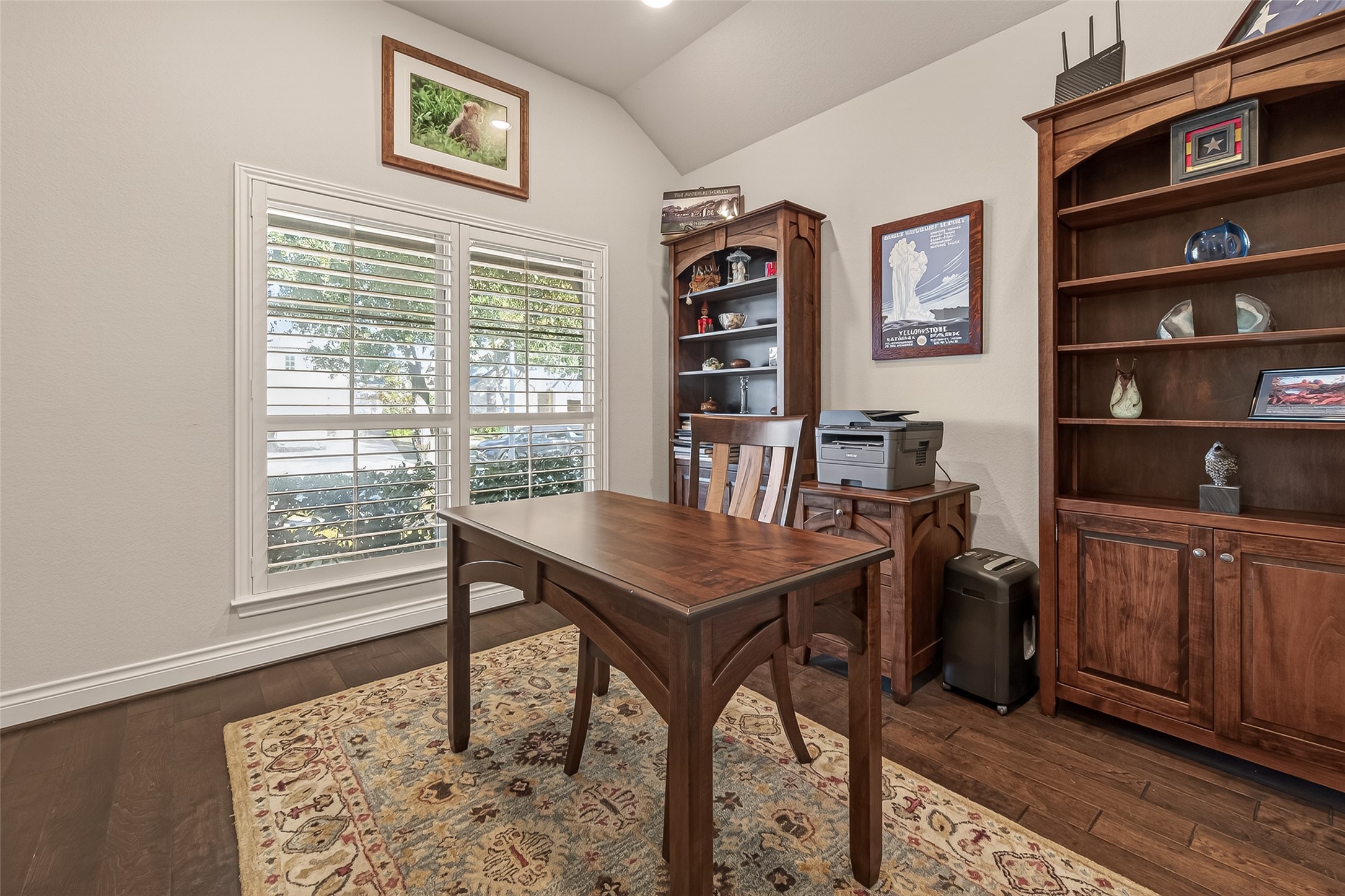 28435 Sycamore Falls Lane Fulshear, TX 77441 - Photo 25 of 46 a view of a workspace with furniture and a window