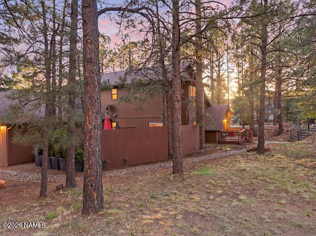 2063 North Rain Tree Road Flagstaff, AZ 86004 - Photo 3 of 40 Evening Side View