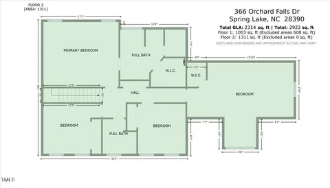 $335,000 | 366 Orchard Falls Drive, Spring Lake, NC 28390