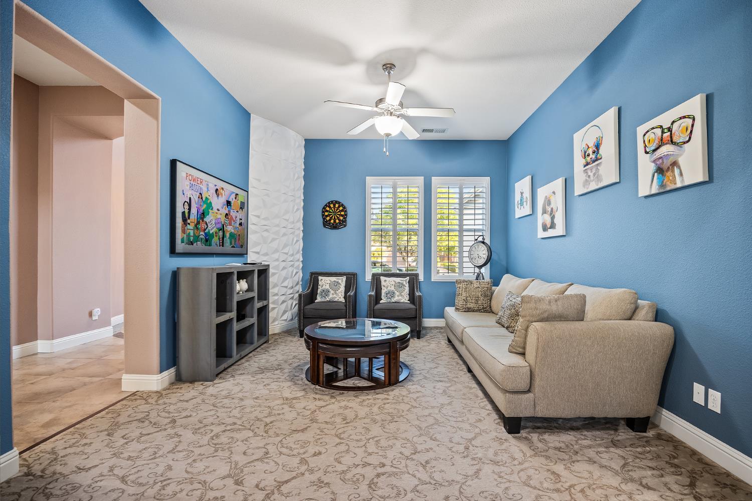 4183 North Bodega Bay Road Clovis, CA 93619 - Photo 11 of 30 a living room with furniture and a large window