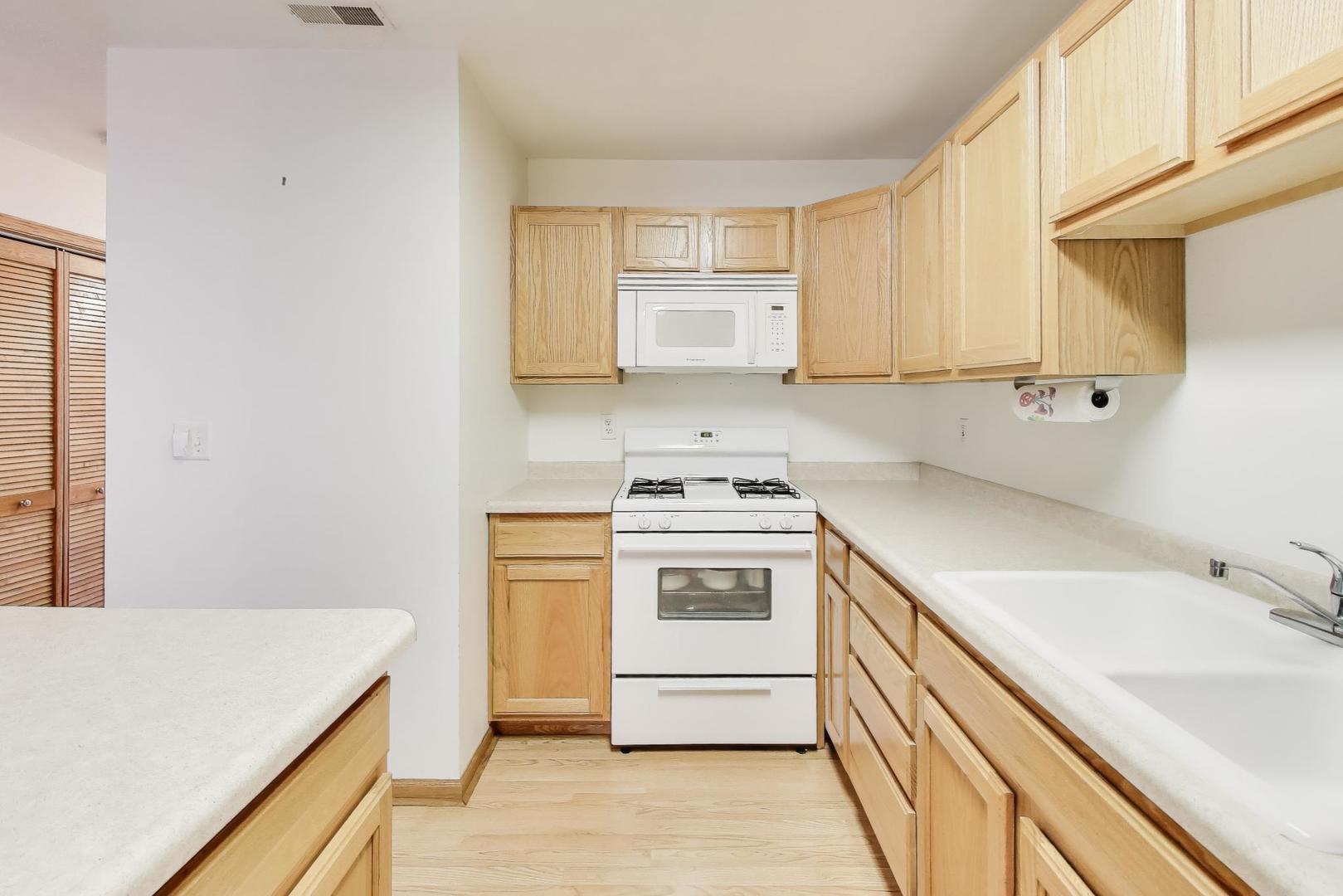 150 North Wooster Street, Unit 2 Capron, IL 61012 - Photo 6 of 17 a kitchen with a sink stove and cabinets