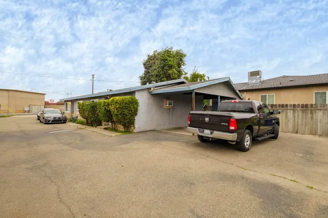 a view of a wooden door