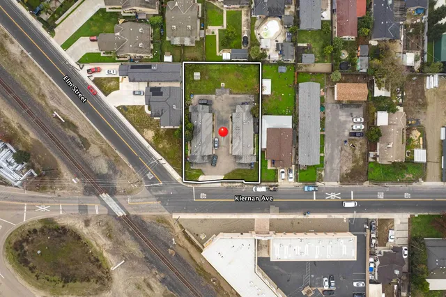 an aerial view of a city