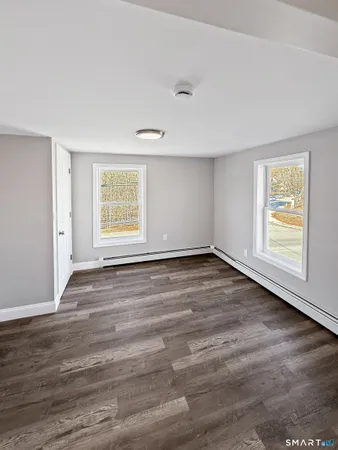 an empty room with a window