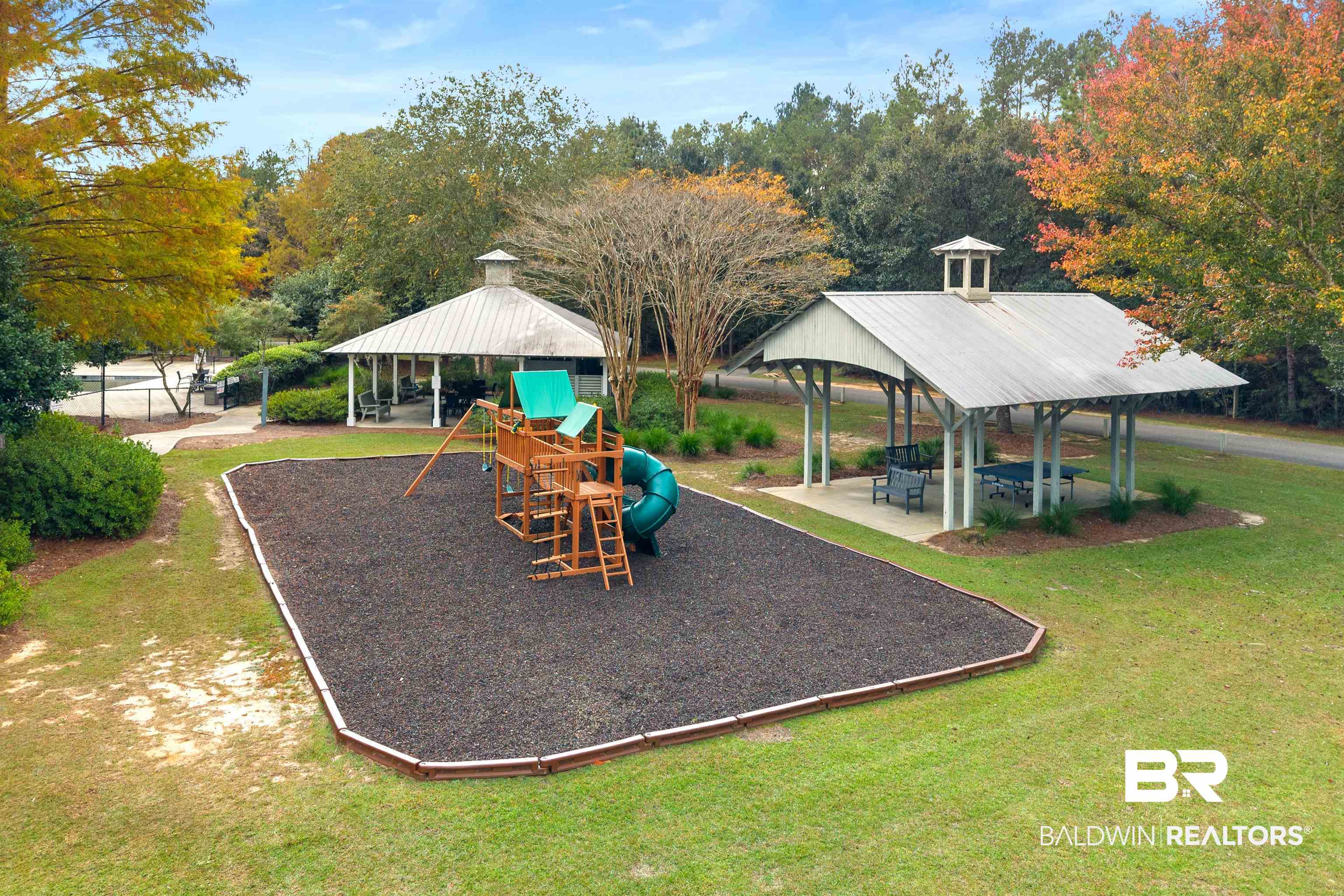 0 Hampstead Circle Stapleton, AL 36578 - Photo 5 of 6 Community playground featuring a patio, a lawn, and a gazebo
