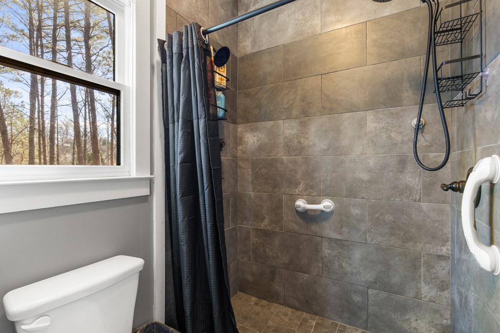 41 Brumby Trail Ellijay, GA 30536 - Photo 29 of 39 a bathroom with a toilet and shower