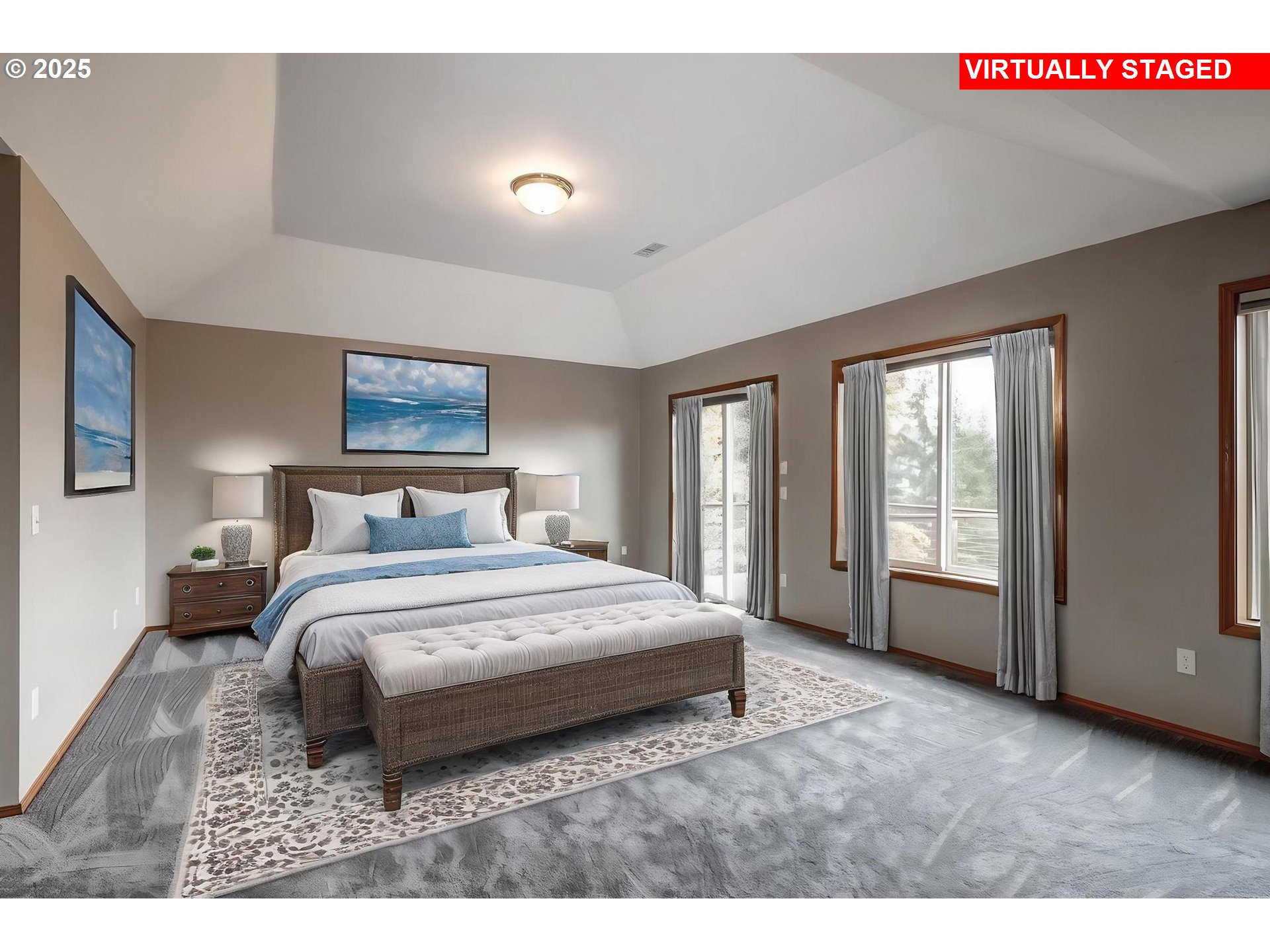 33495 Southwest Riedweg Road Cornelius, OR 97113 - Photo 21 of 48 a spacious bedroom with a bed and a large window