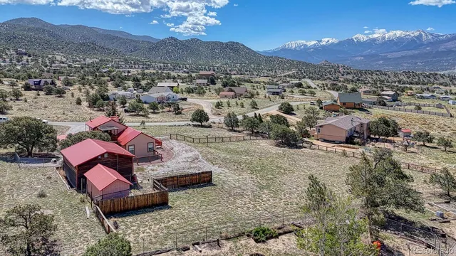 a view of city and mountain