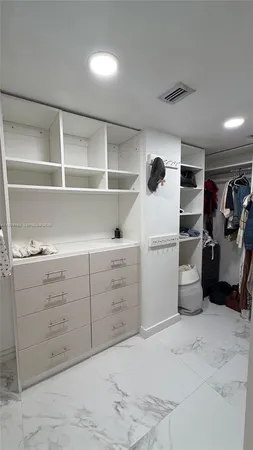 a view of a walk in closet