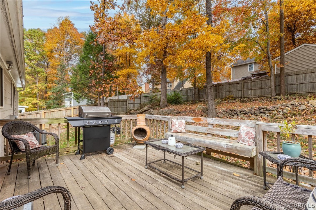 2631 Colgrave Road Midlothian, VA 23112 - Photo 22 of 23 a view of a chairs and table on the deck