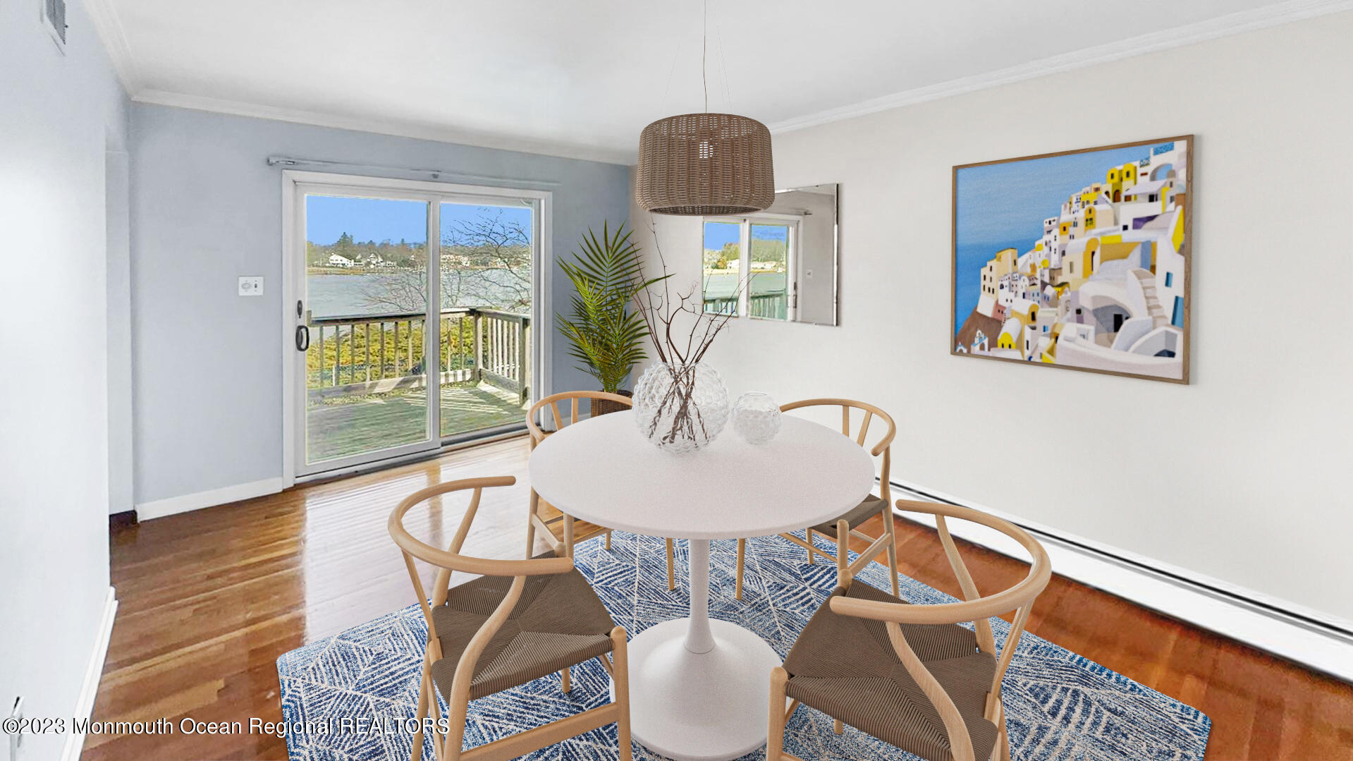 69 Horseneck Point Road Oceanport, NJ 07757 - Photo 7 of 22 a dining room with furniture and wooden floor