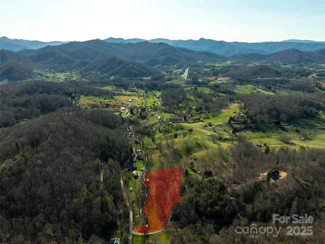 an aerial view of residential house and green space