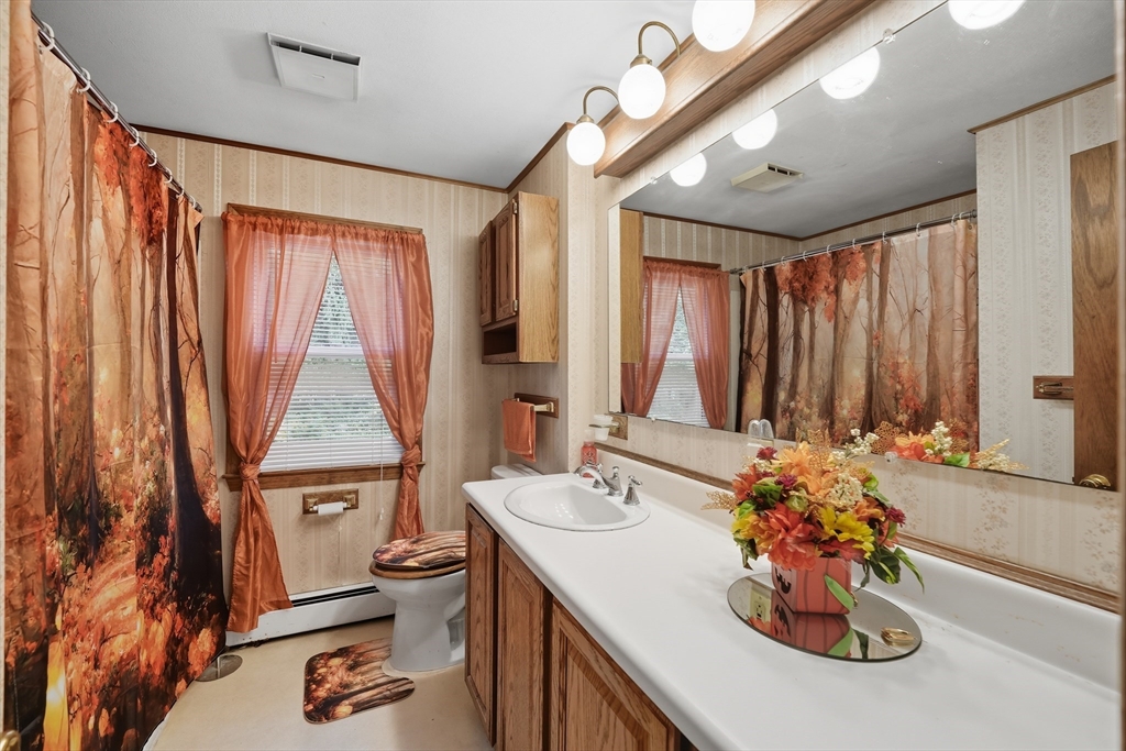 95 Meadowbrook Road Agawam, MA 01001 - Photo 12 of 39 a bathroom with a sink a toilet and a mirror