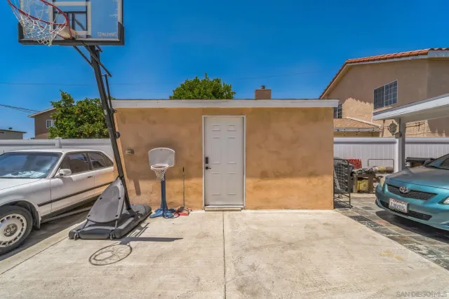 a view of a car garage