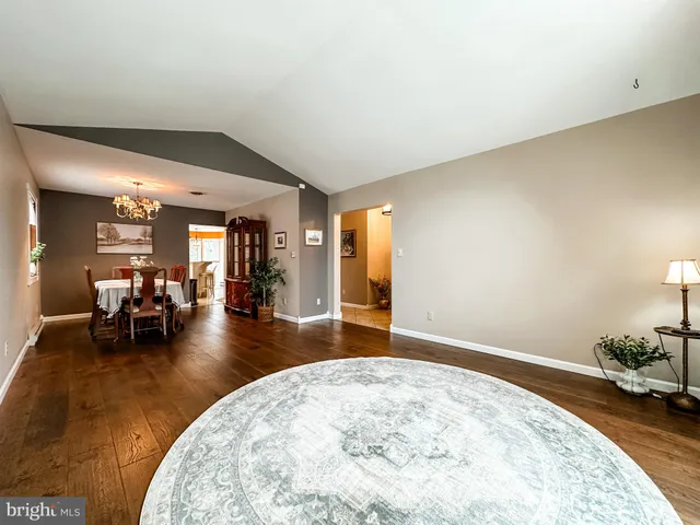 a view of livingroom with furniture and wooden floor