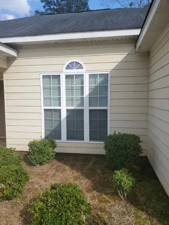 a front view of a house