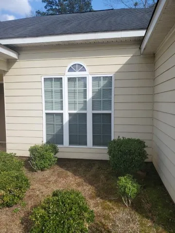 a front view of a house