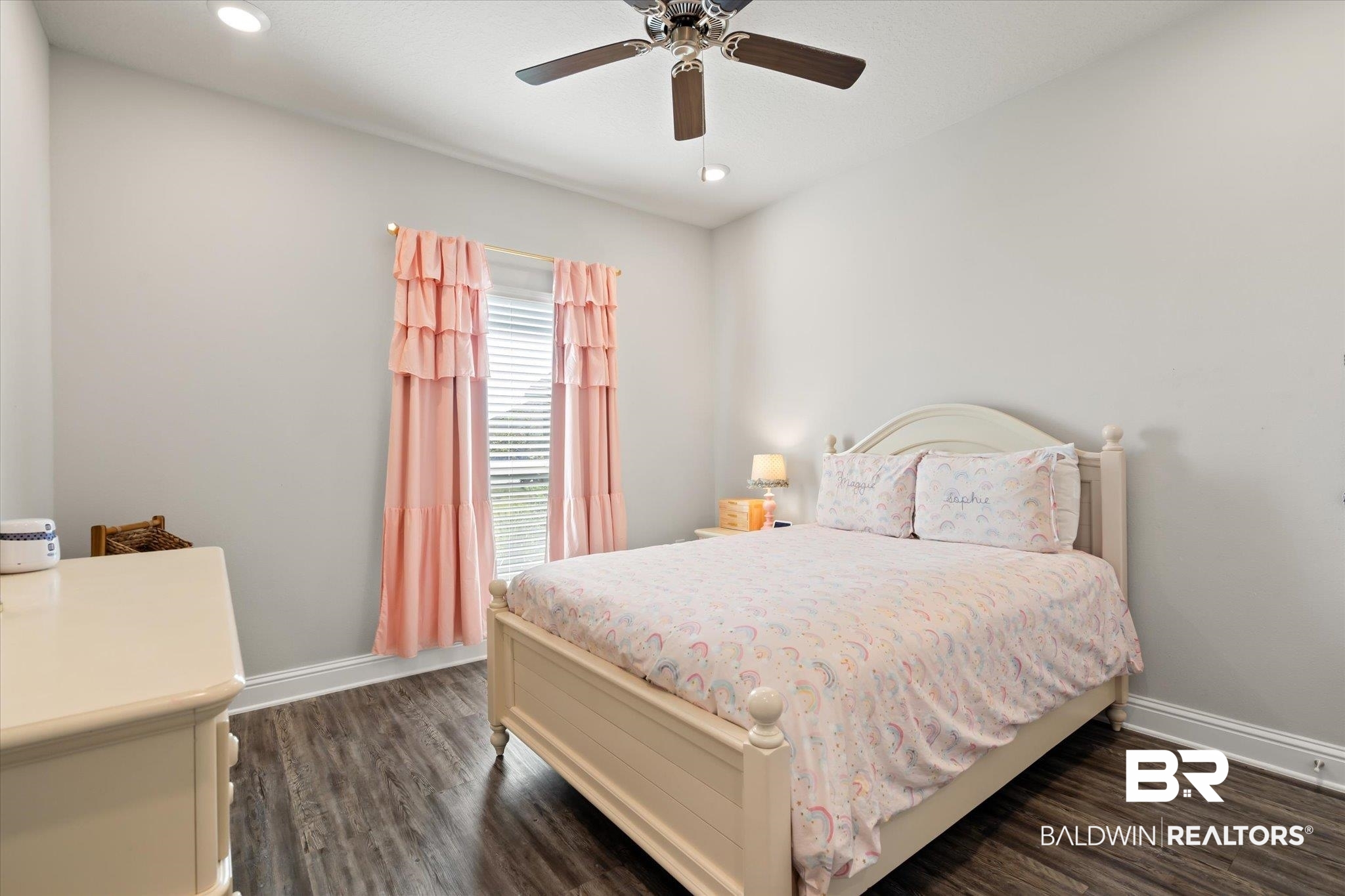 12899 Sanderling Loop Daphne, AL 36527 - Photo 19 of 28 Bedroom with dark wood-type flooring and ceiling fan