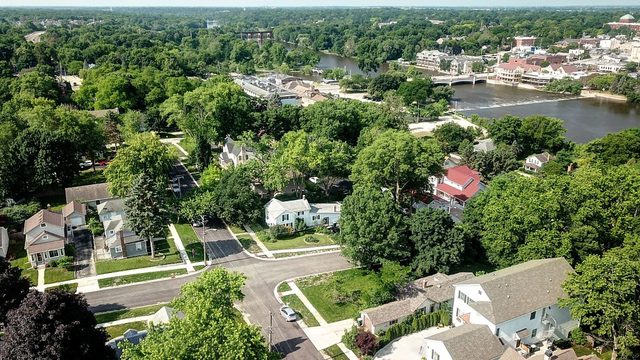 128 Howard Street Geneva, IL 60134 - Photo 27 of 29 an aerial view of residential house with outdoor space and lake view