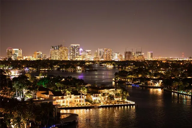 a view of a water and a mountain view