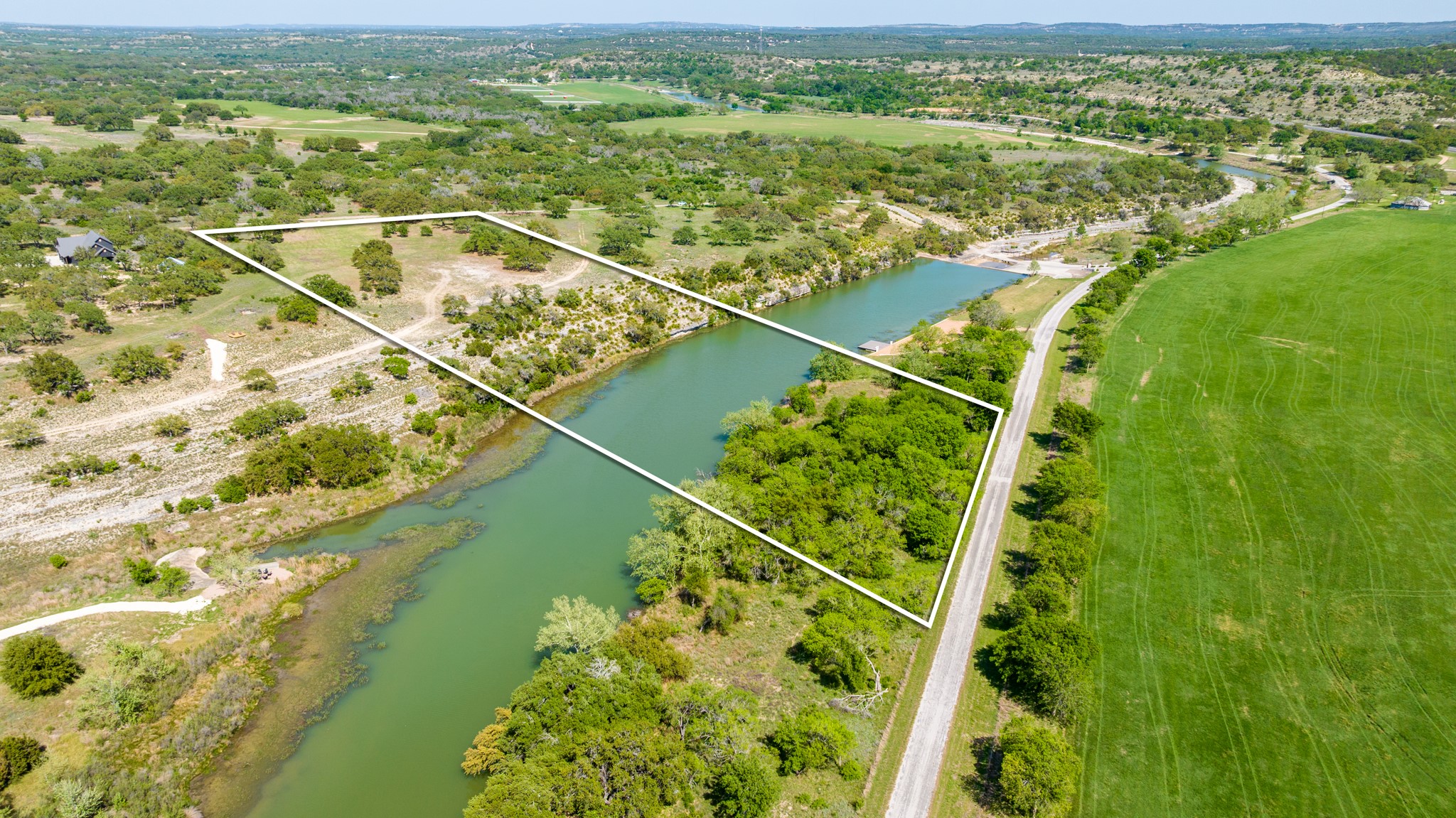Lot 2 Byrd Ranch Road Johnson City, TX 78636 - Photo 39 of 40 Aerial view with a water view and a rural view